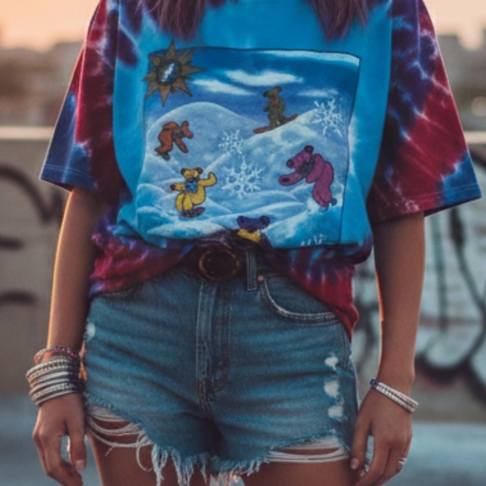 Colorful Tie-Dye Graphic T-Shirt